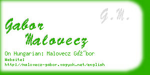 gabor malovecz business card